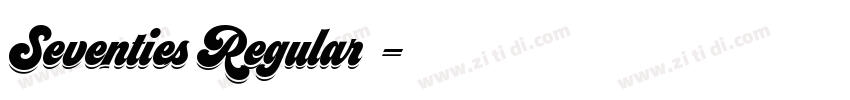 Seventies Regular字体字体转换